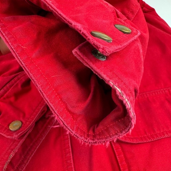 Vintage Eddie Bauer Womens Size L Goose Down Chore Barn Coat Parka Red *Read - Picture 12 of 16